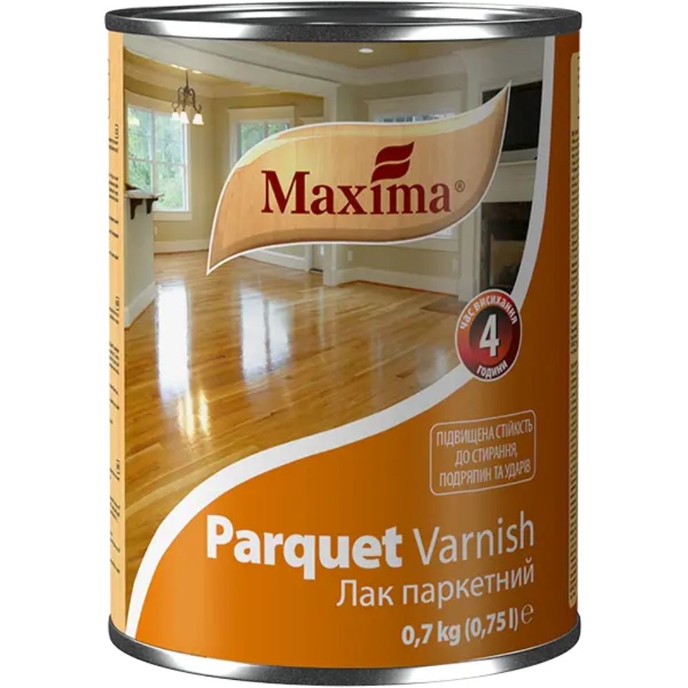 Лак Maxima паркетный алкидно-уретановый-акриловый 0.75 л Глянцевый