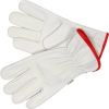 Рукавиці робочі білі з червоною крайкою YATO: бавовна + шкіра, р.10