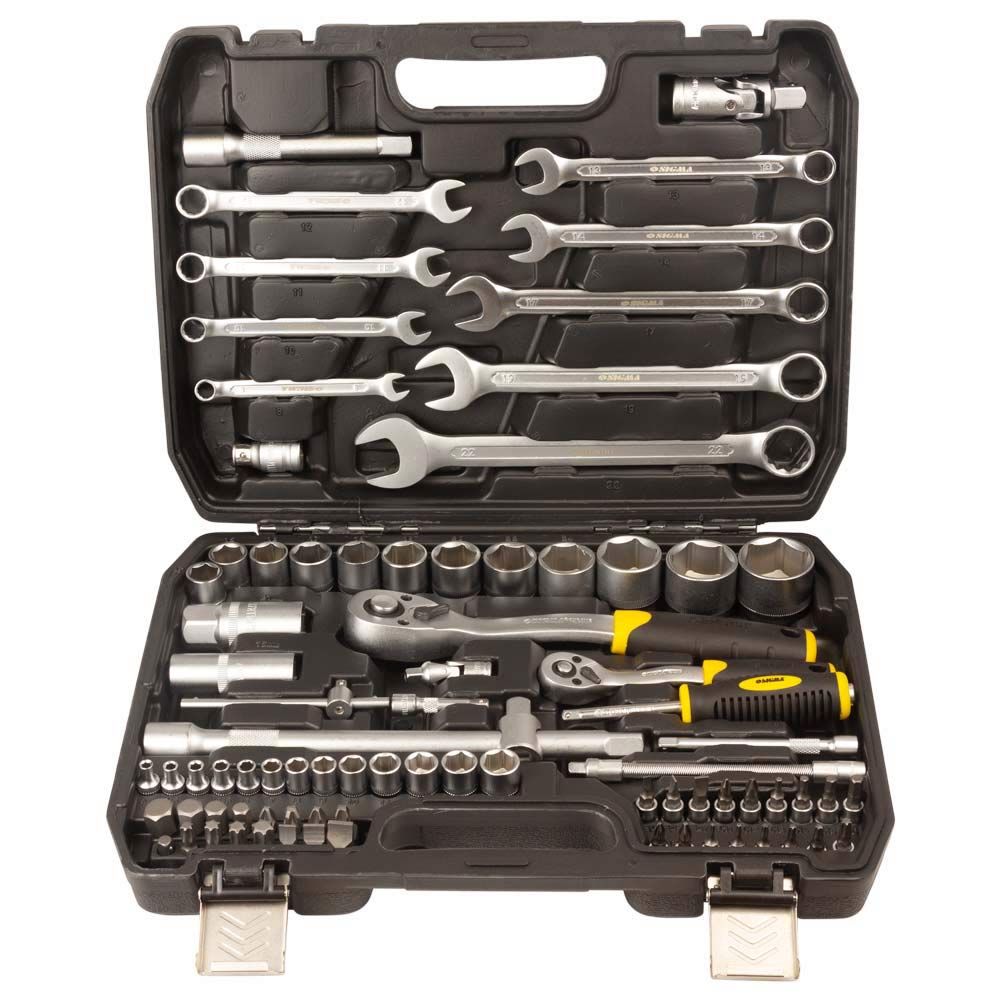 Набір насадок торцевих і біт 1/4", 1/2" 82шт CrV mid SIGMA (6001551)