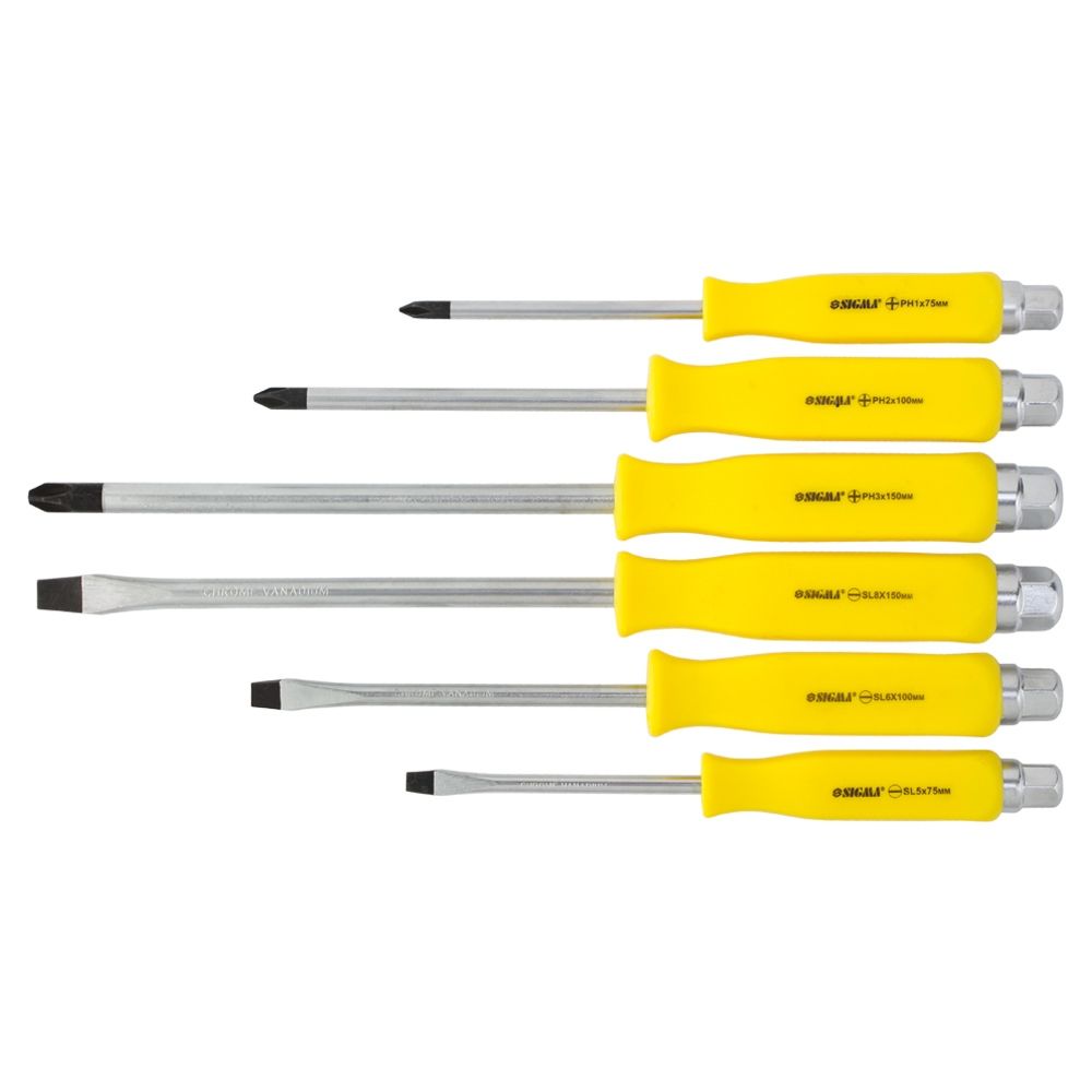 Набір викруток ударних під ключ 6шт CrV SIGMA (4001141)