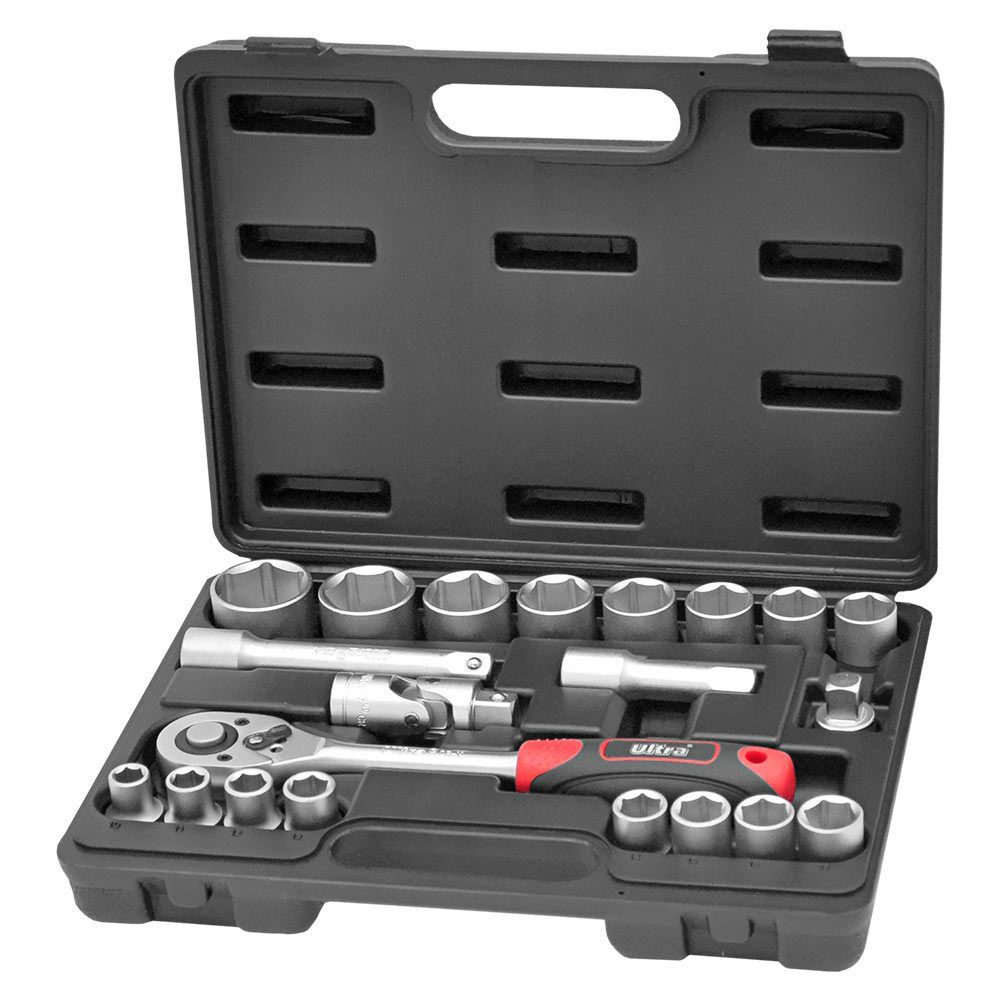 Набор насадок торцевых 1/2" 21шт CrV Taiwan ULTRA (6003062) 