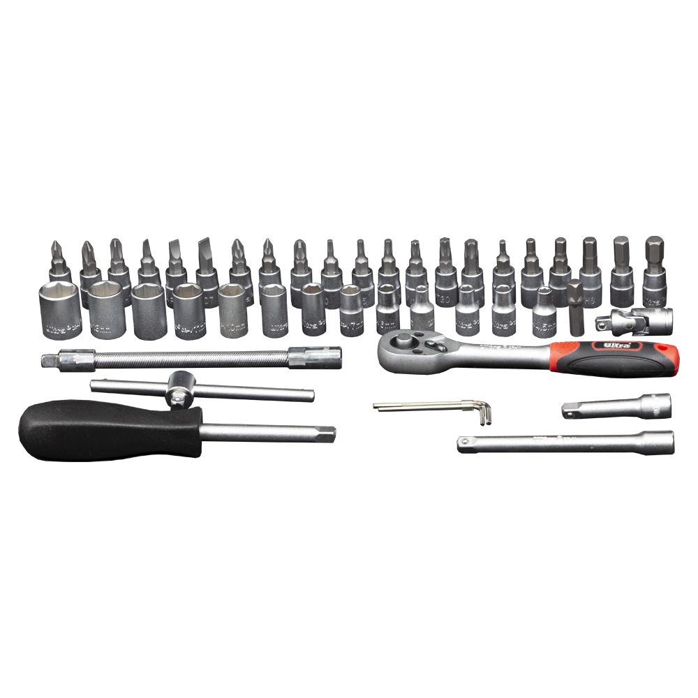 Набір насадок торцевих і біт 1/4" 46шт CrV Taiwan ULTRA (6003162)