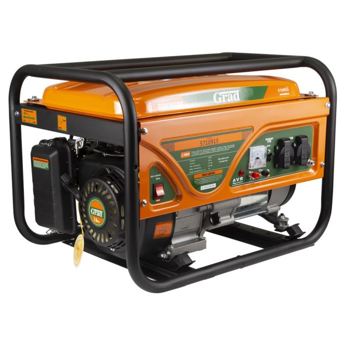 Генератор бензиновий 220В 2.5/2.8кВт 4-х тактний ручний запуск GRAD (5710915)
