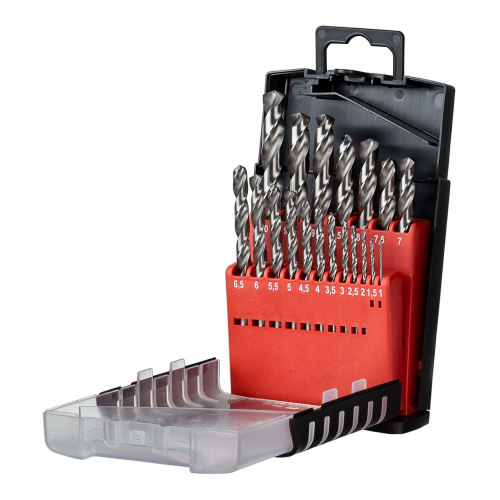 Набор сверл по металлу Р6М5 полированных 19шт 1.0-10.0мм (пластиковый кейс+блистер) ULTRA (1191712)