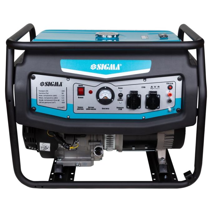 Генератор бензиновий 220В 3.5/4.0кВт 4-х тактний ручний запуск SIGMA (5710431)