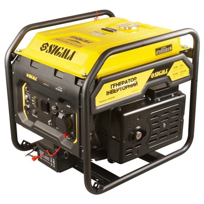 Генератор інверторний бензиновий 220В 7.5/8.0кВт 25л 4-х тактний з виведенням під АВР SIGMA (5710781