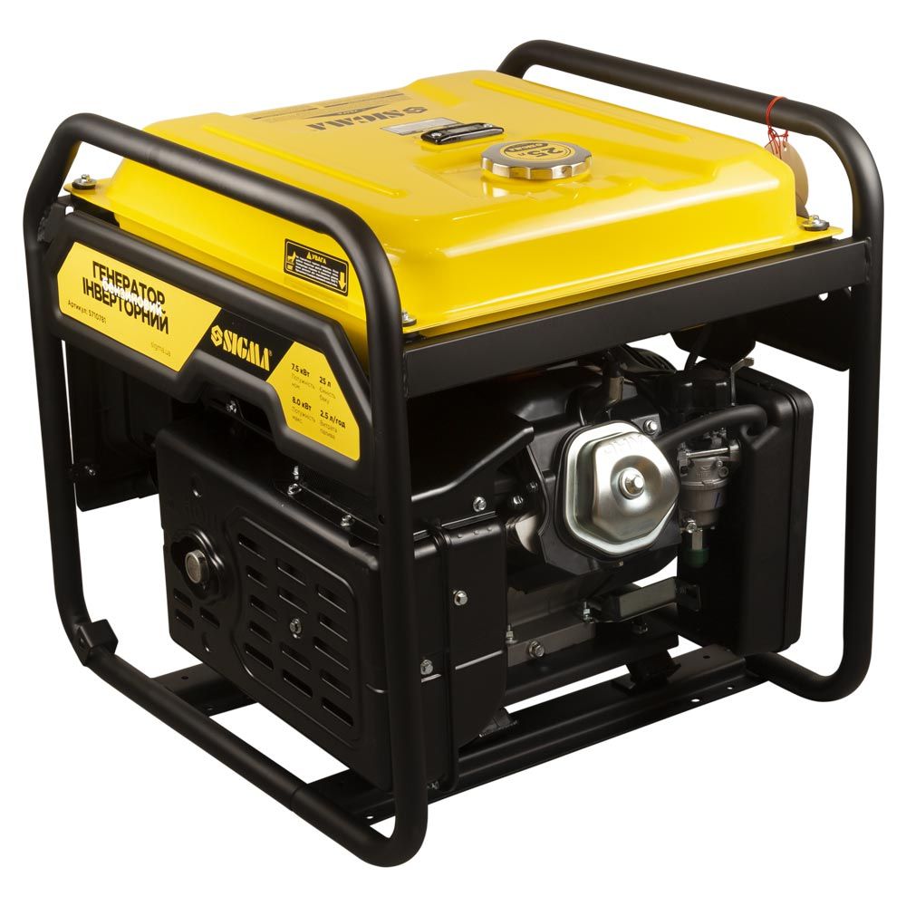 Генератор інверторний бензиновий 220В 7.5/8.0кВт 25л 4-х тактний з виведенням під АВР SIGMA (5710781