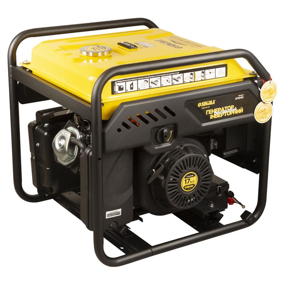 Генератор інверторний бензиновий 220В 7.5/8.0кВт 25л 4-х тактний з виведенням під АВР SIGMA (5710781