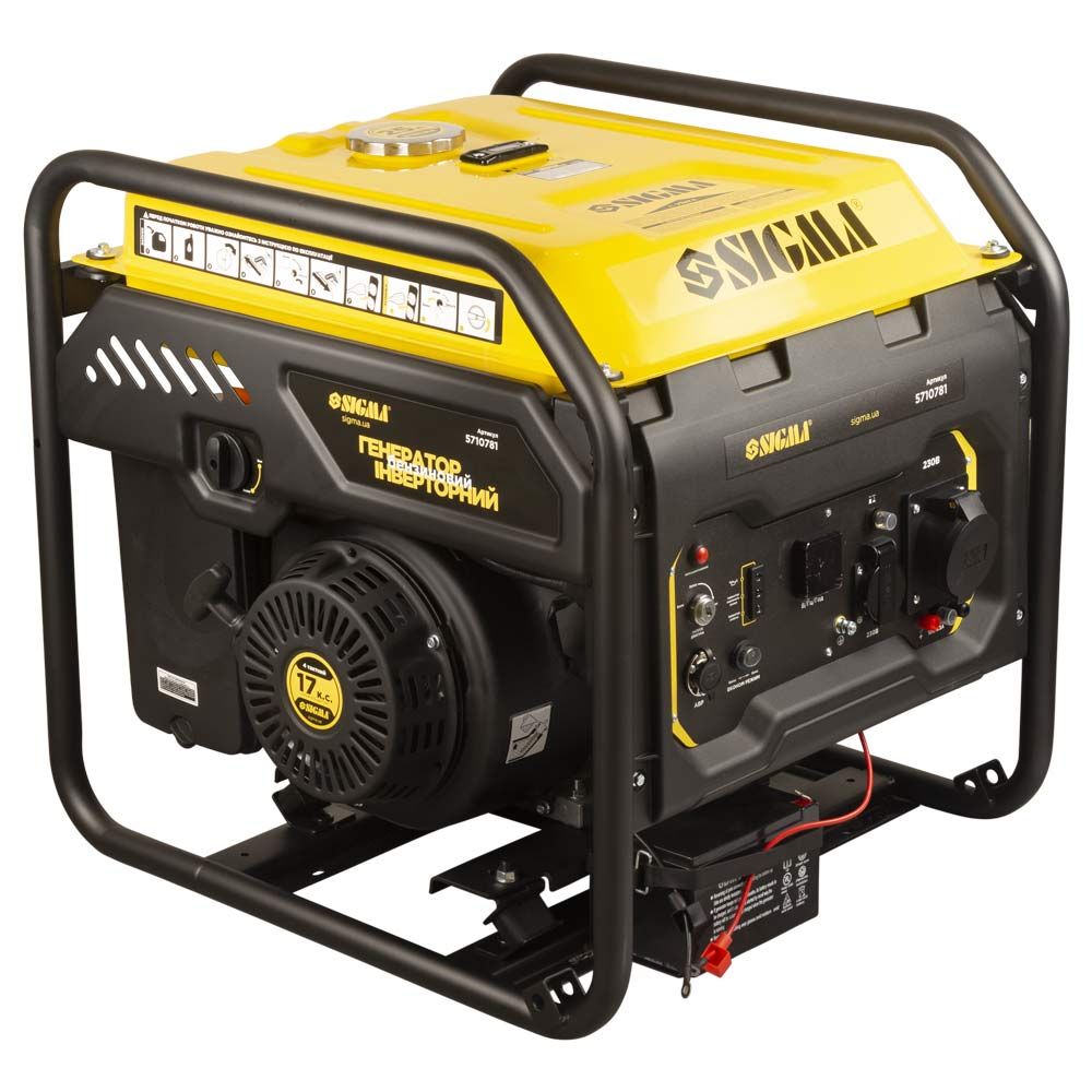 Генератор інверторний бензиновий 220В 7.5/8.0кВт 25л 4-х тактний з виведенням під АВР SIGMA (5710781