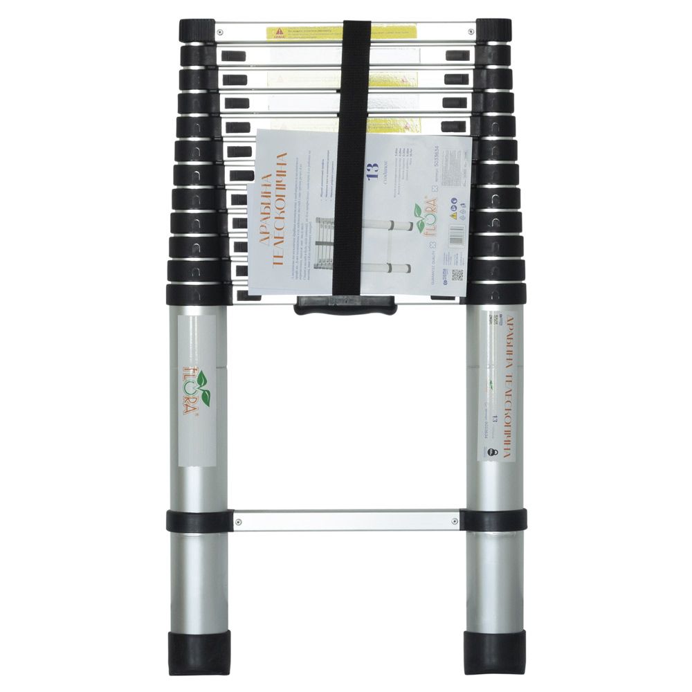 Лестница телескопическая 13 ступенек 3.8м FLORA (5033634)