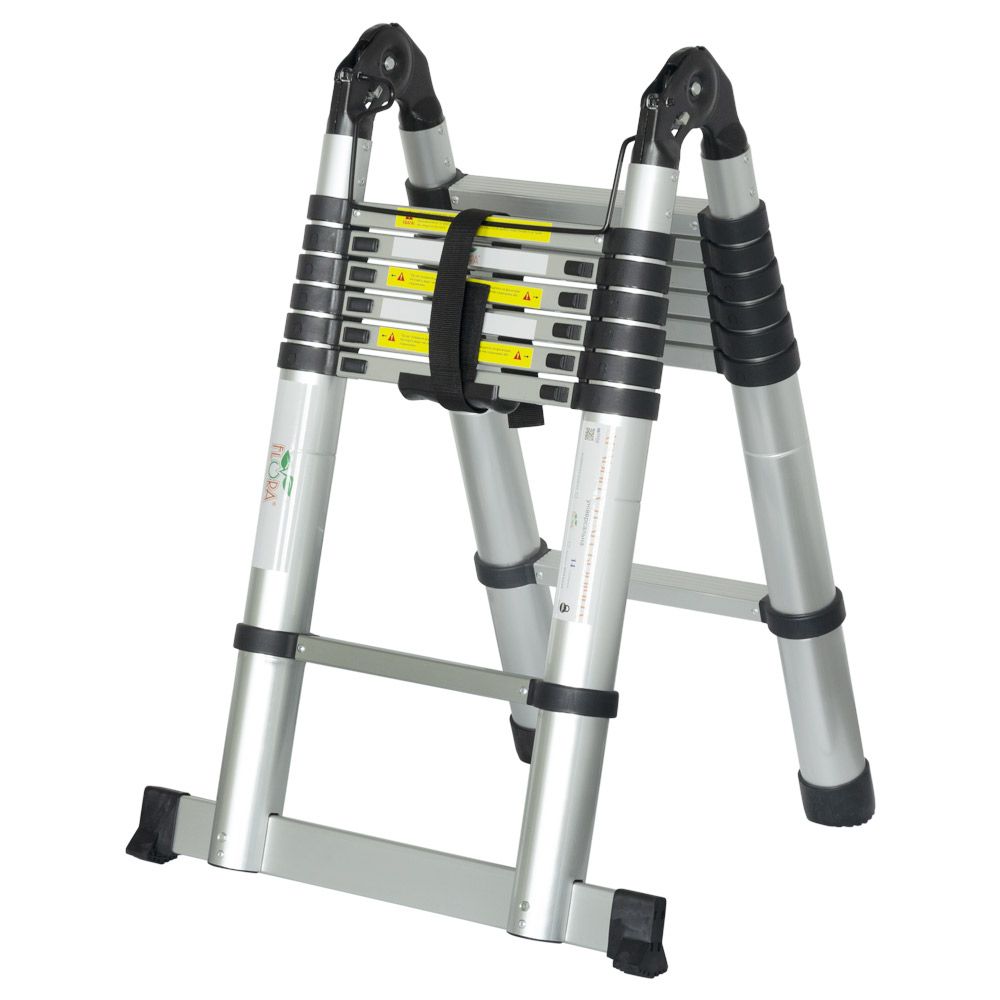 Лестница телескопическая универсальная 14 ступенек 4.4м FLORA (5033424)