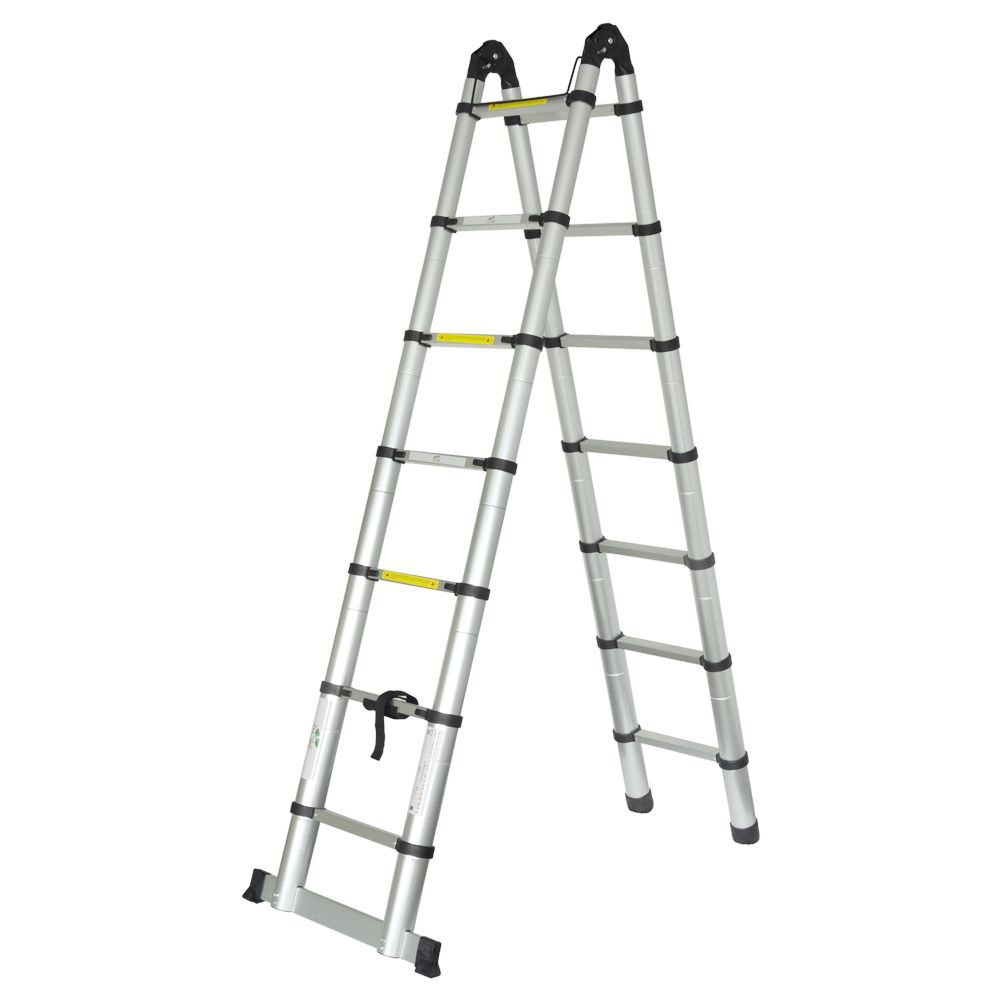 Лестница телескопическая универсальная 14 ступенек 4.4м FLORA (5033424)
