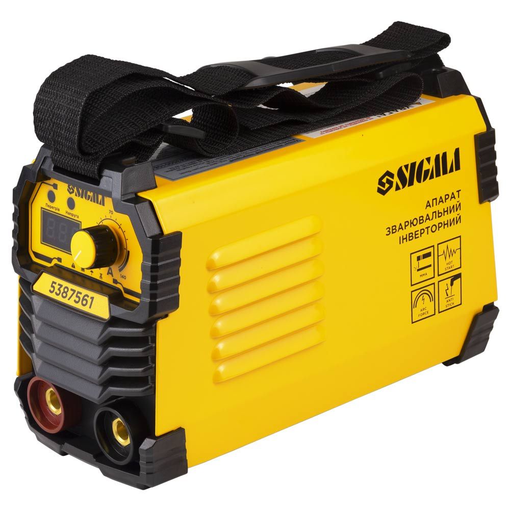 Аппарат сварочный инверторный ММА-140А электрод 4мм дисплей SIGMA (5387561)