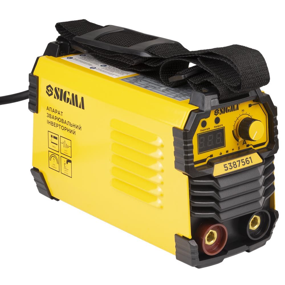 Аппарат сварочный инверторный ММА-140А электрод 4мм дисплей SIGMA (5387561)