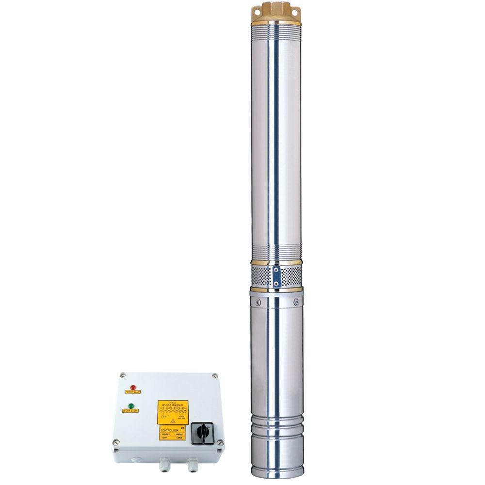 Насос центробежный 380В 5.5кВт H 119(70)м Q 380(265)л/мин Ø102мм (из 3х ЧАСТИН) DONGYIN 4SD16/20 