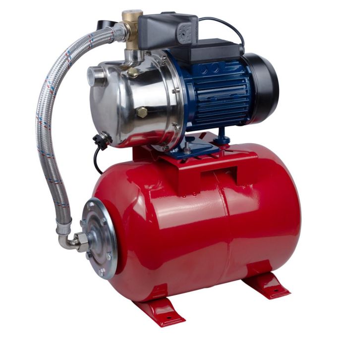 Станція 0.75кВт Hmax 42м Qmax 50л/хв (самовсмоктуючий насос нерж) 24л Україна WETRON JETS80А5