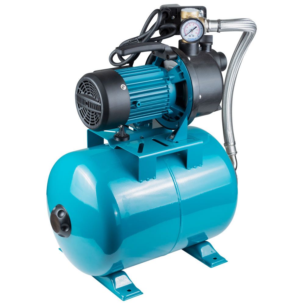 Станция 0.6кВт Hmax 35м Qmax 50л/мин пластик (самовсасывающий насос) 24л Украина AquaticaLEO EKJ-602P