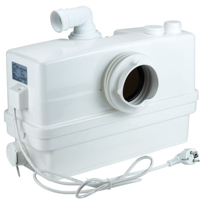 Станція каналізаційна 0.6кВт Hmax 8.5м Qmax 110л/хв 3 входу + фронтальний вхід 90мм LEO 3.0 WC601A