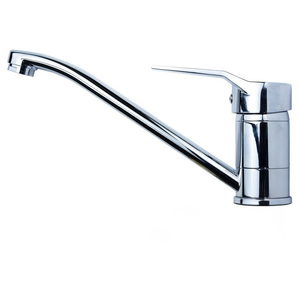 Змішувач MJ Ø40 для кухні гусак прямий 250мм на гайці AQUATICA MJ-1B235C (9744110)