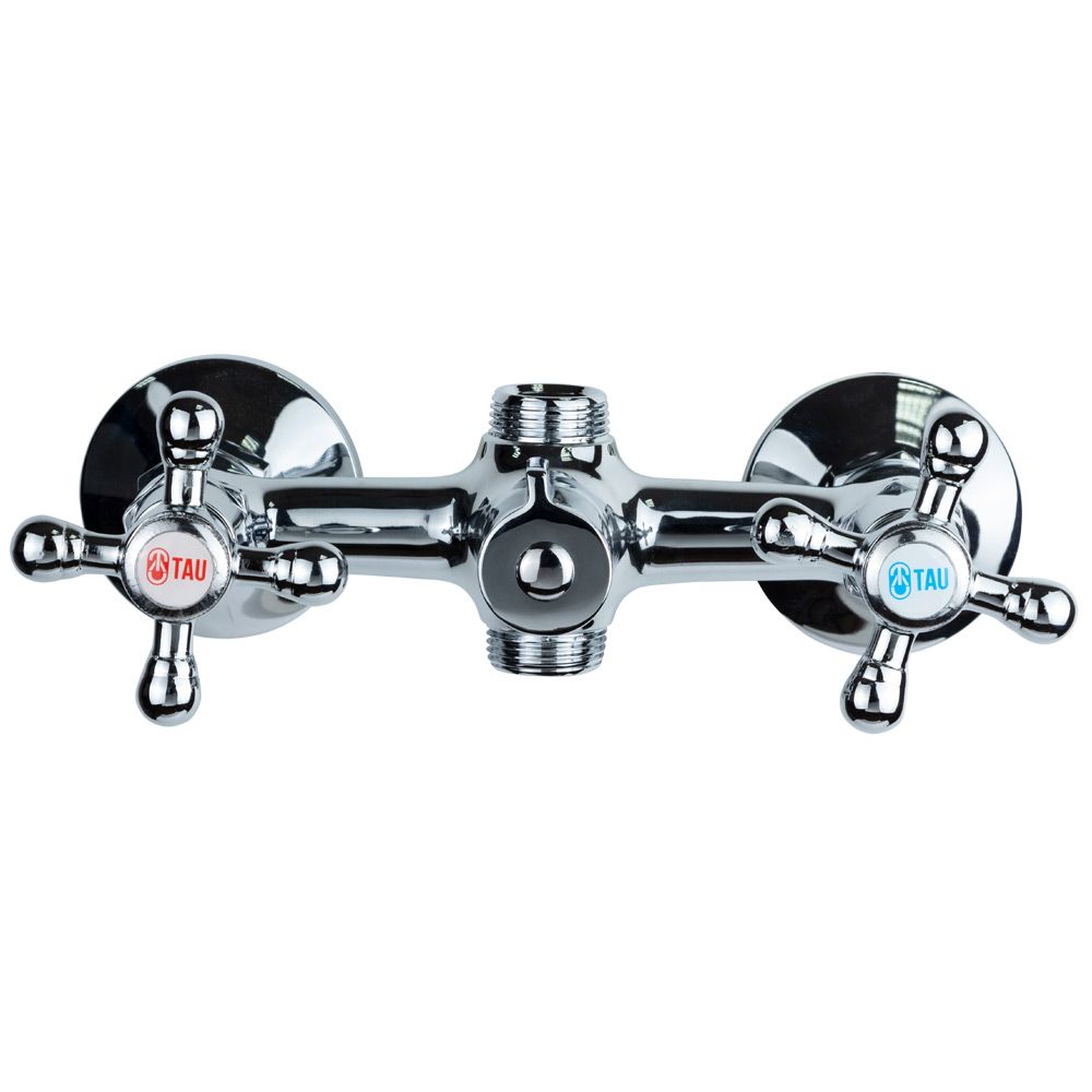 Смеситель VD ½" для ванны гусь прямой 400мм дивертор встроенный картриджный TAU VD-2C261C (9870220)