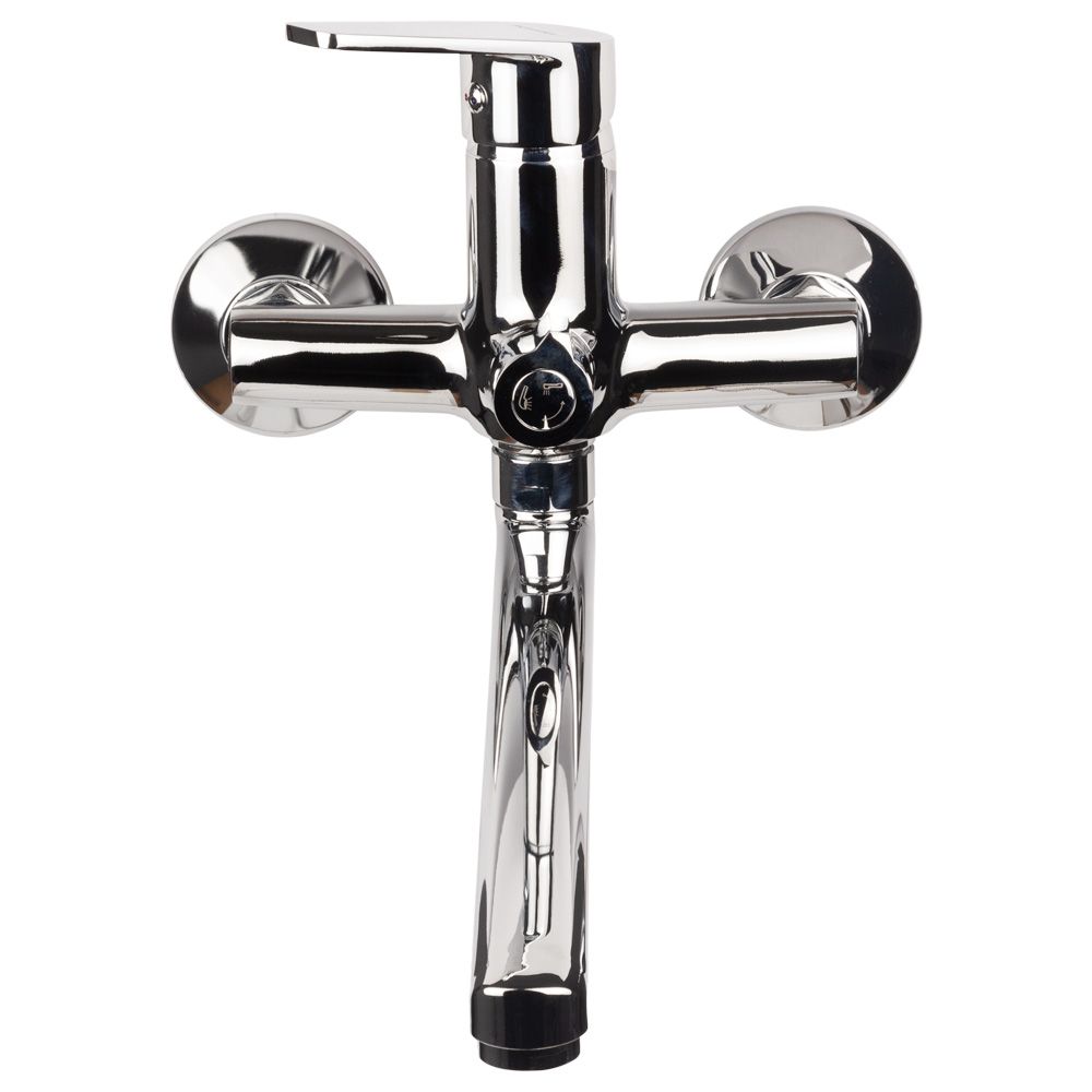 Змішувач s37 Ø35 для ванни ізлив прямий 350мм дивертор вбудований картриджний AQUATICA (9737220)