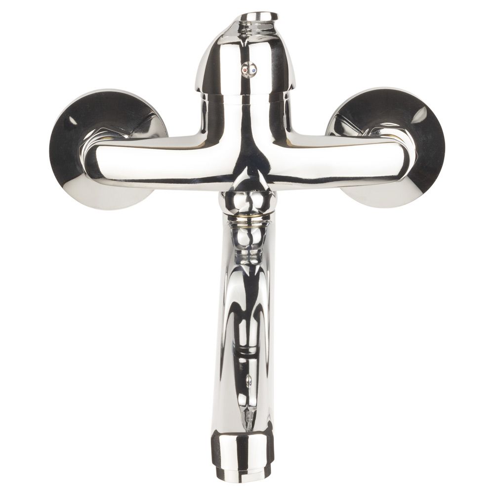 Змішувач s55 Ø40 для кухні вилив прямий 350мм настінний AQUATICA (9755120)