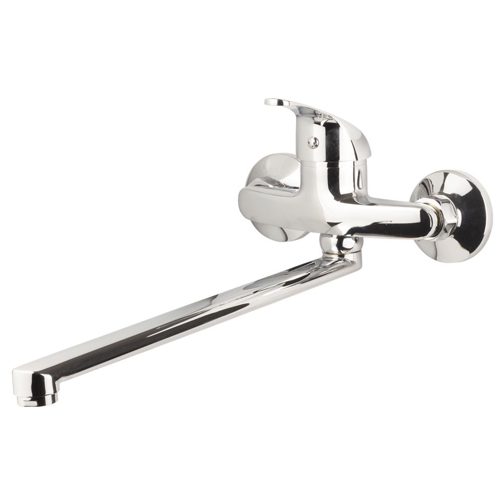 Змішувач s55 Ø40 для кухні вилив прямий 350мм настінний AQUATICA (9755120)