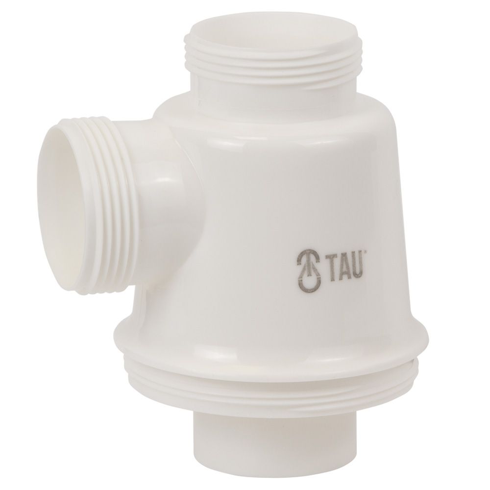 Сифон для кухонної мийки з нержавіючим випуском 3½" круглим переливом і гнучким відведенням Ø40/50мм