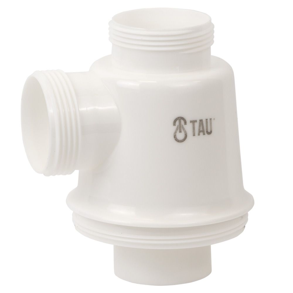 Сифон для кухонної мийки з нержавіючим випуском 3½" квадратним переливом і гнучким відведенням Ø40/5