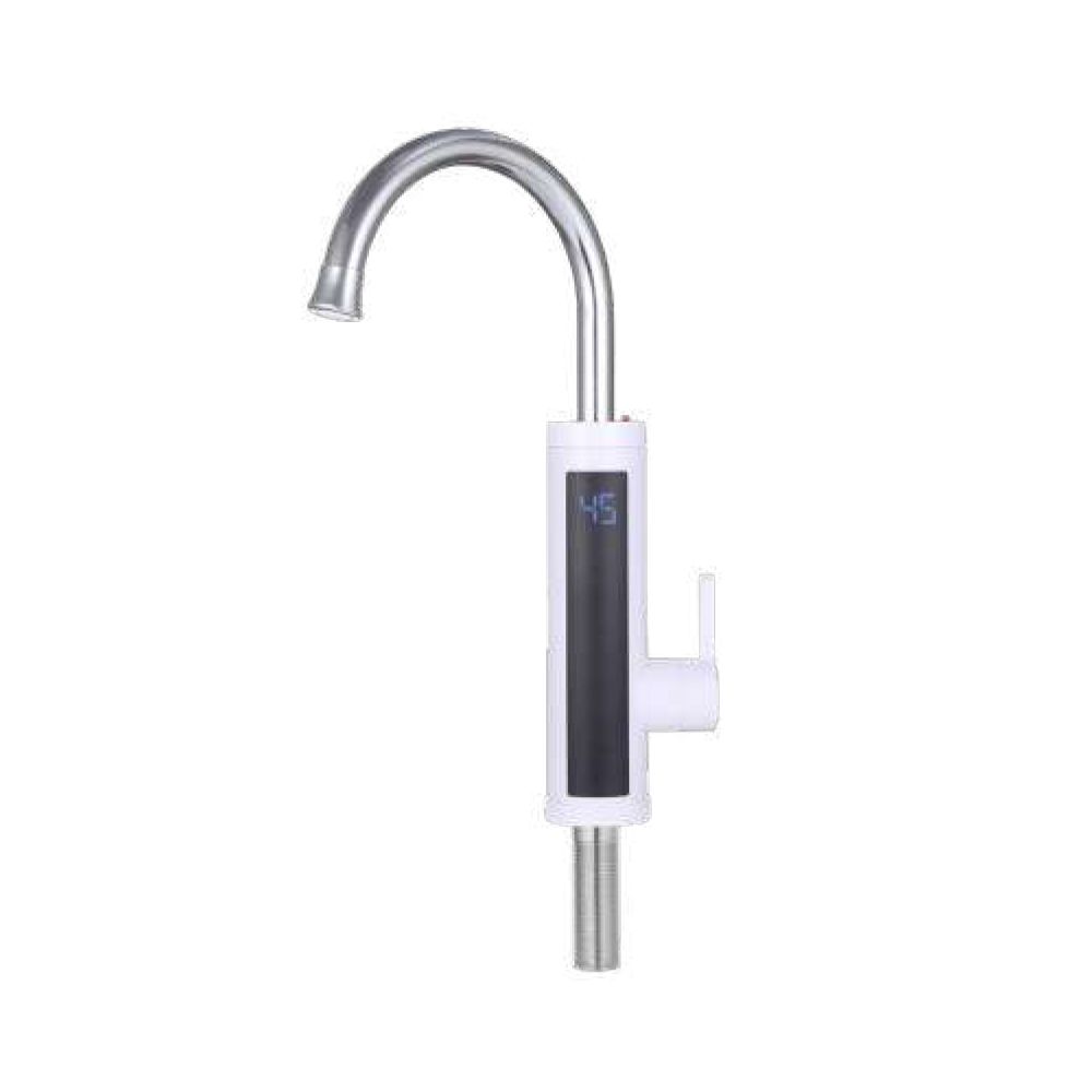 Кран-водонагрівач проточний s89 3.3кВт для кухні вилив вухо на гайці з дисплеєм і термостатом (W) AQ