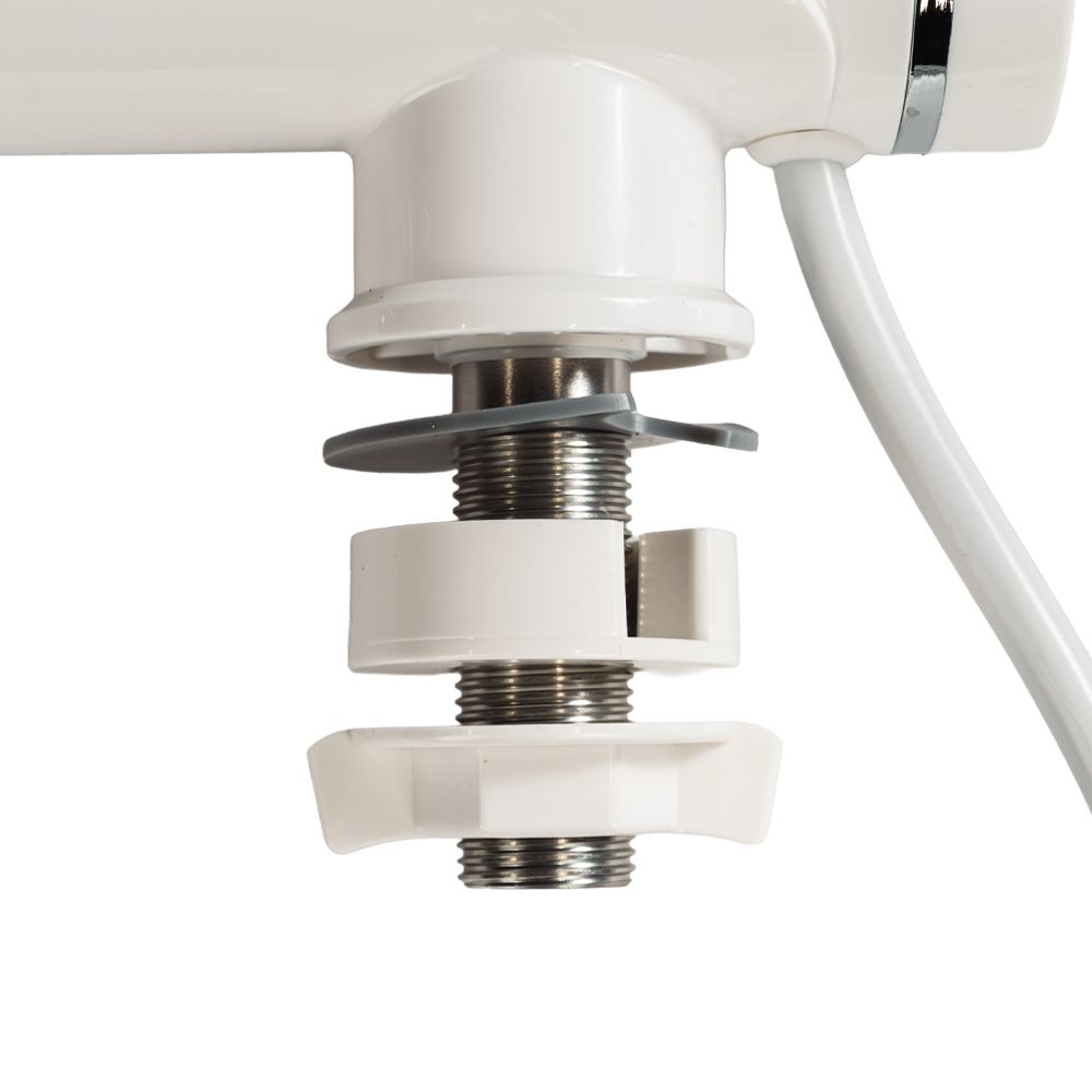 Кран-водонагрівач проточний s92 3.3кВт для ванни вилив вухо на гайці з дисплеєм і термостатом AQUATI