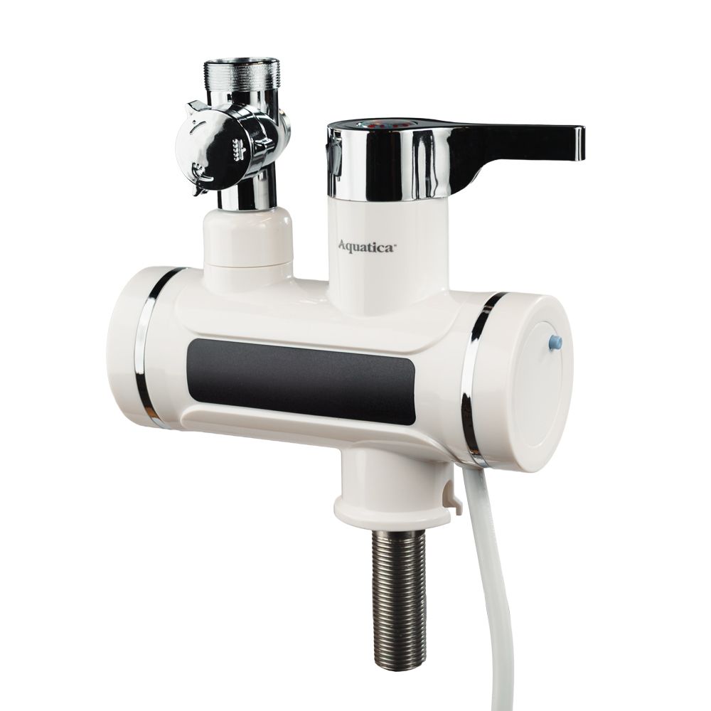 Кран-водонагрівач проточний s98 3.0кВт для ванни вилив вухо на гайці з дисплеєм AQUATICA (9798203)