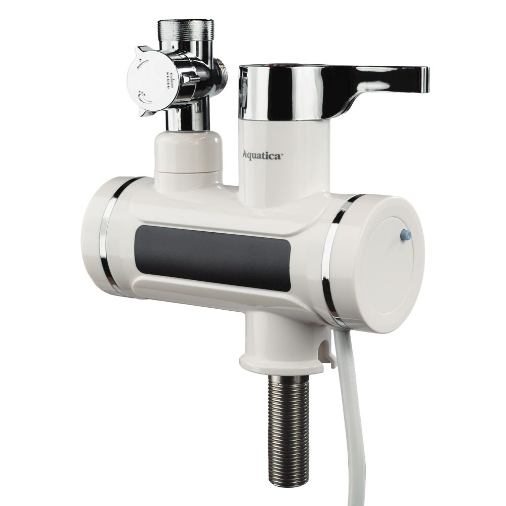 Кран-водонагрівач проточний s98 3.0кВт для ванни вилив вухо на гайці з дисплеєм AQUATICA (9798203)