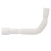Сифон для кухонної мийки з пластиковим випуском 3½" підведенням під пральну машину круглим переливом і гнучким відведенням Ø40/50мм (білий) Tau