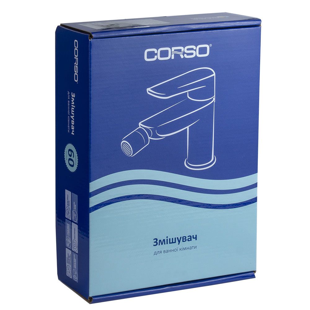 Змішувач LUGANO Ø26 для біде на шпильці CORSO CH-1F147C (9620500)