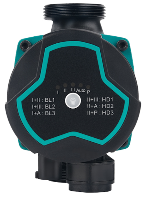 Насос циркуляционный энергосберегающий 5-60Вт Hmax 8м Qmax 63л/мин Ø1½" 130мм + гайки Ø1" AQUATICA GPA