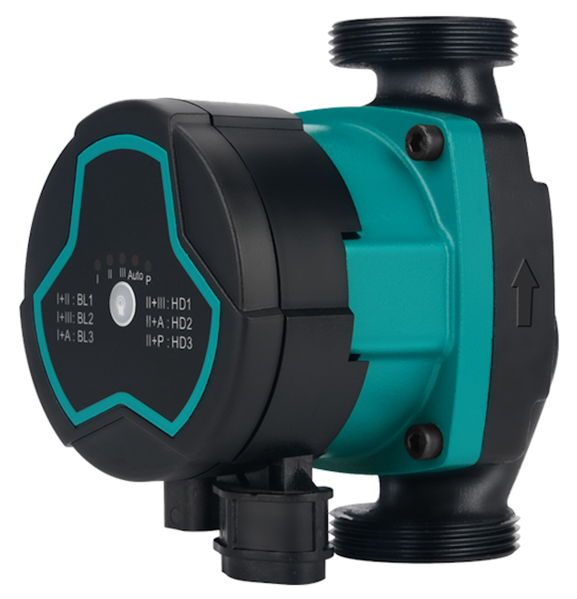 Насос циркуляционный энергосберегающий 5-39Вт Hmax 6м Qmax 53л/мин Ø1½" 130мм + гайки Ø1" AQUATICA GPA