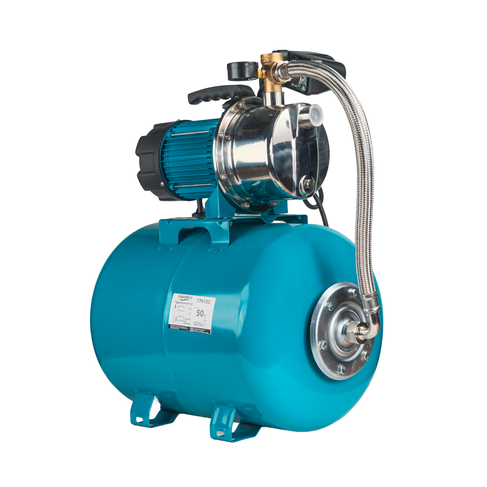 Станция 1.0кВт Hmax 44м Qmax 73л/мин нерж (самовсасывающий насос нерж) 50л Украина LEO (775313/50)