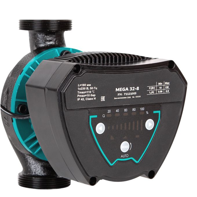 Насос циркуляційний енергозберігаючий 6-90Вт Hmax 6м Qmax 92л/хв Ø1½" 180мм + гайки Ø1" AQUATICA GPA