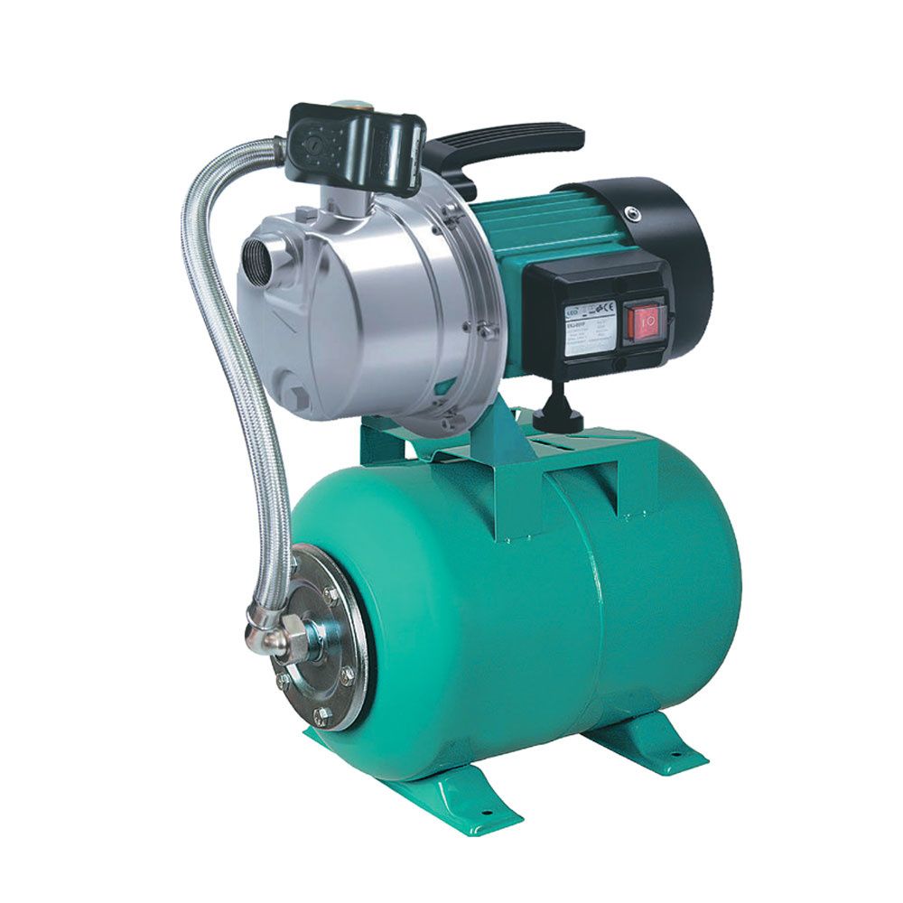 Насосная самовсасывающая станция 0.8кВт Hmax 38м Qmax 58л/мин нерж 24л Украина AquaticaLEO (775312/2