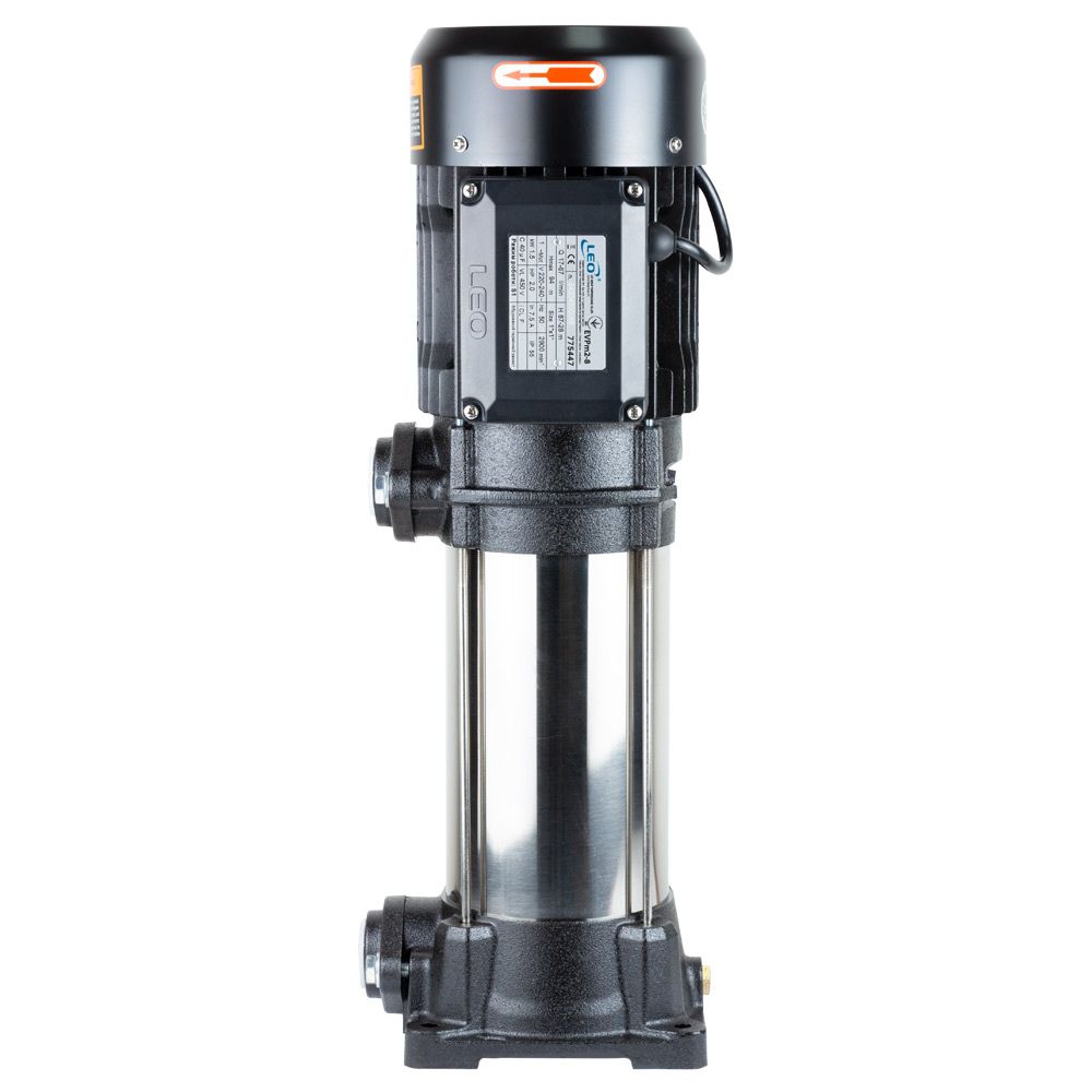 Насос центробежный многоступенчатый вертикальный 1.5кВт Hmax 94м Qmax 67л/мин LEO 3.0 EVPm2-8