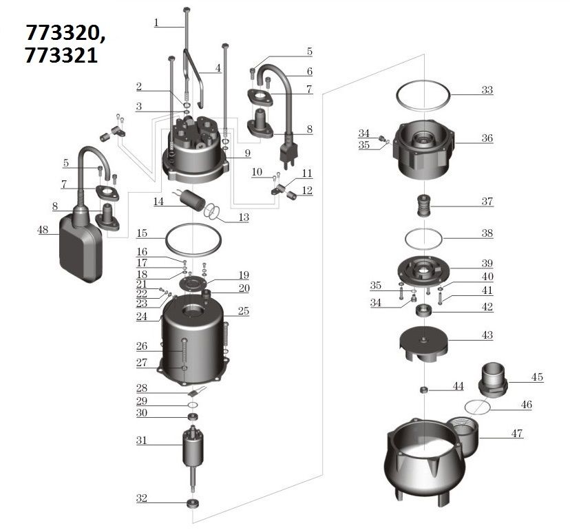 Насос дренажный 0.25кВт Hmax 7.5м Qmax 150л/мин AQUATICA (773321)