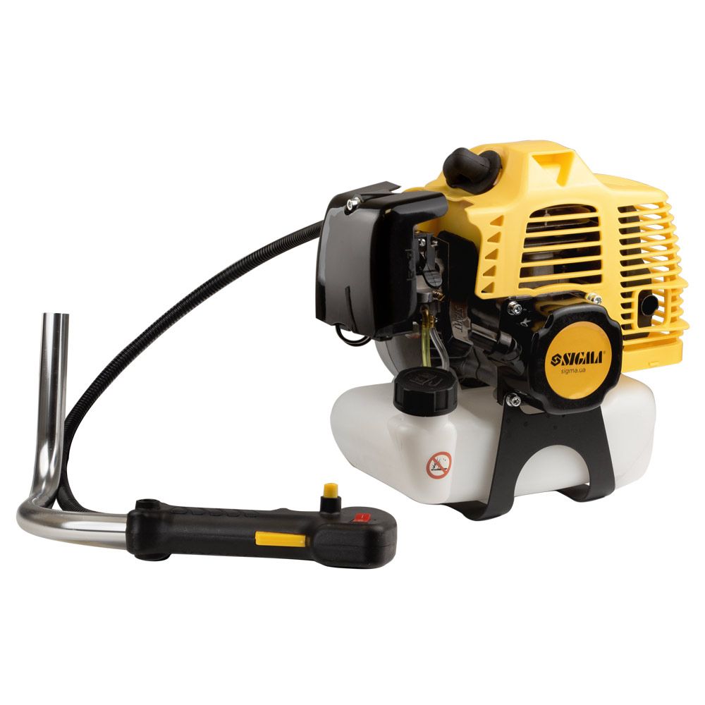 Тример бензиновий 3.6кВт 52см³ жорсткий посилений вал 28мм U-ручка (котушка, 2 ножі, ремінь) (з 2х ч