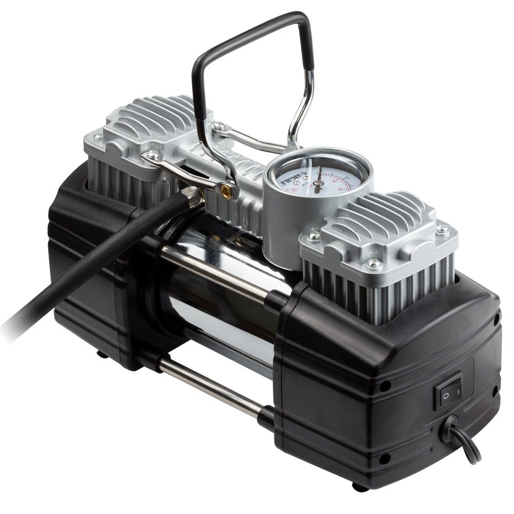 Компрессор автомобильный 12В 300Вт 25А 60л/мин 10бар сумка переходник на клеммы SIGMA (6170281)