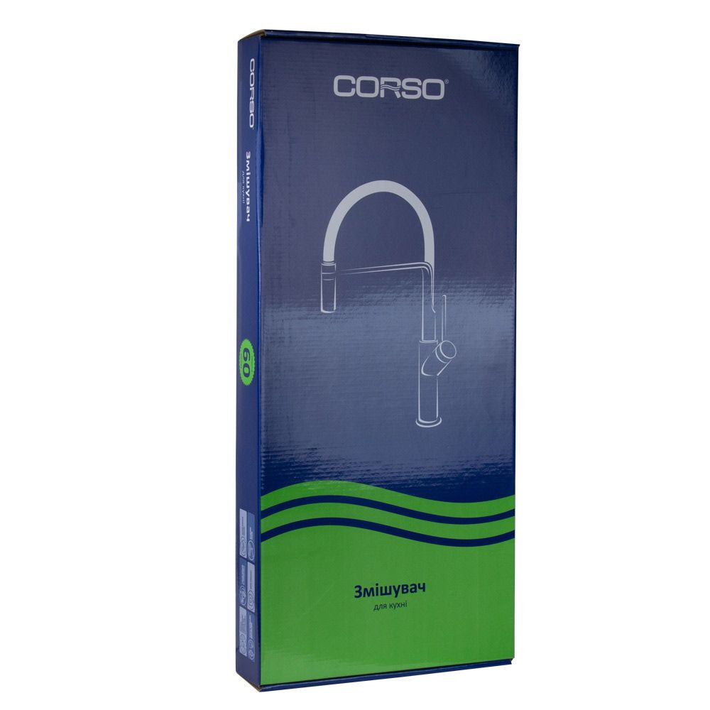 Смеситель ADDA Ø35 для кухни излил силиконовый синий на гайке CORSO 9635100 (EB-4B519C)