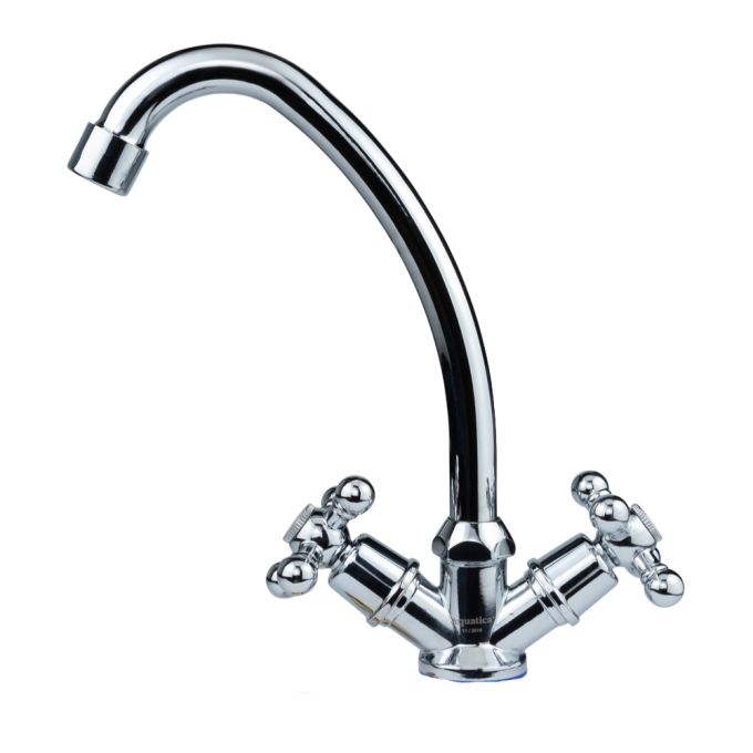 Змішувач QM 1/2" для кухні економ на гайці (КРАТНО 2шт) AQUATICA QM-1B159C (9783100)