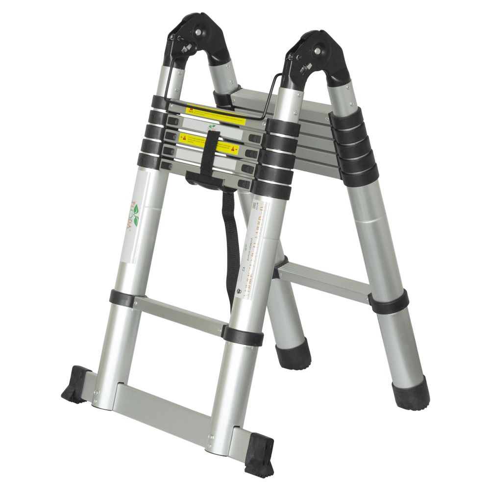 Лестница телескопическая универсальная 12 ступенек 3.8м FLORA (5033414)
