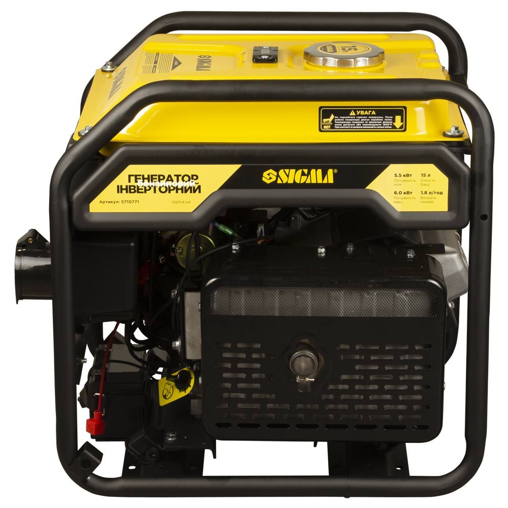 Генератор інверторний бензиновий 220В 5.5/6.0кВт 15л 4-х тактний з виведенням під АВР SIGMA (5710771