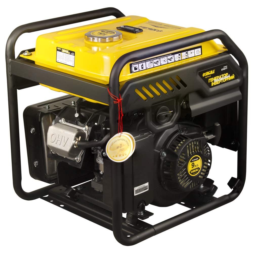 Генератор інверторний бензиновий 220В 5.5/6.0кВт 15л 4-х тактний з виведенням під АВР SIGMA (5710771