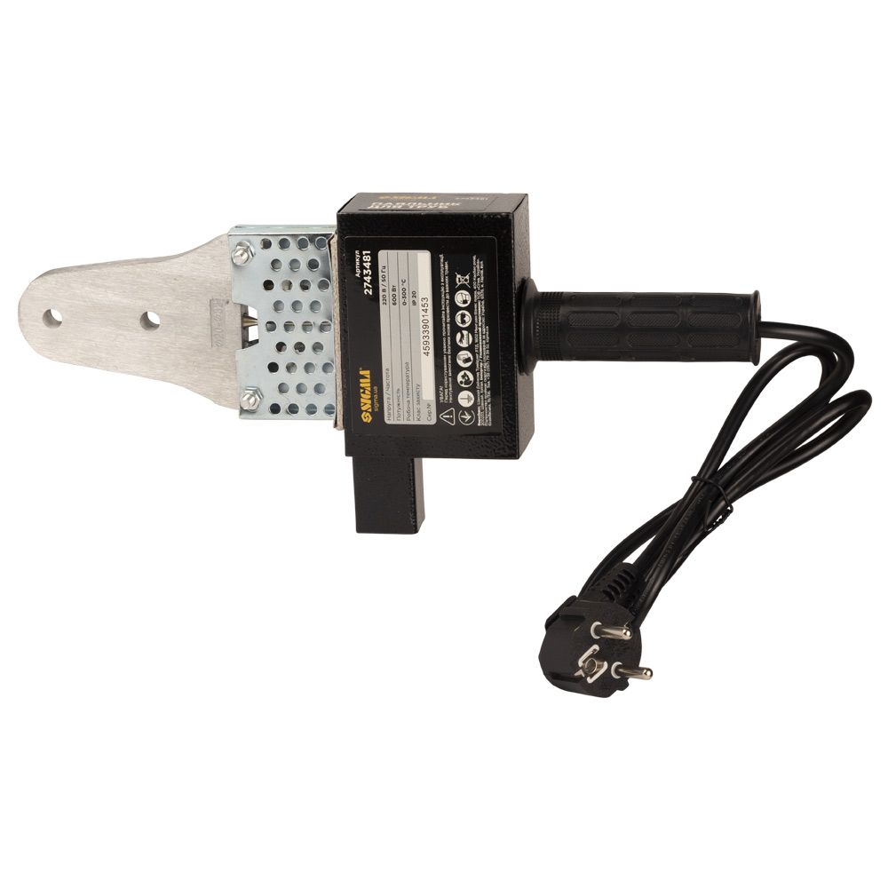 Паяльник для пластиковых труб 600Вт 20-32мм металлический кейс SIGMA (2743481)